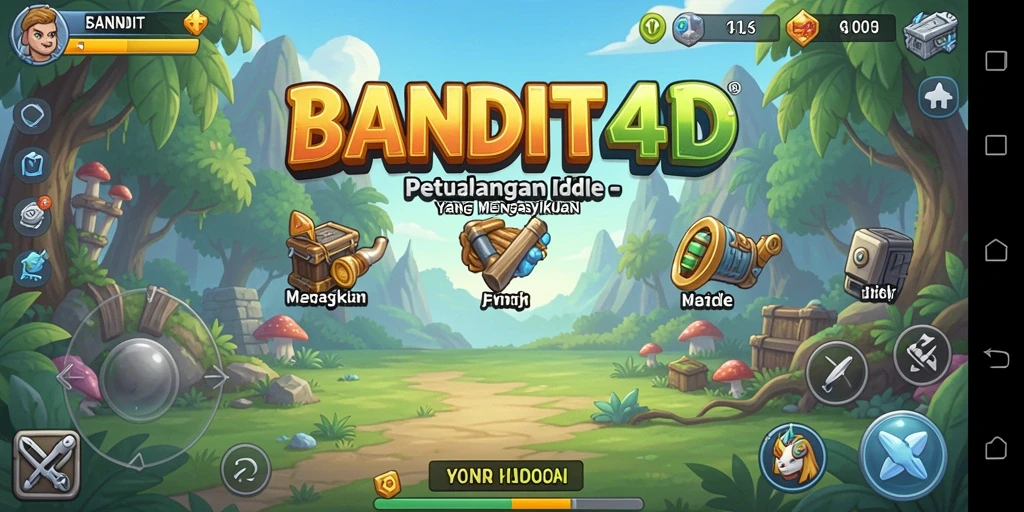 Screenshot menampilkan aksi seru dalam gameplay Idle BANDIT4D.