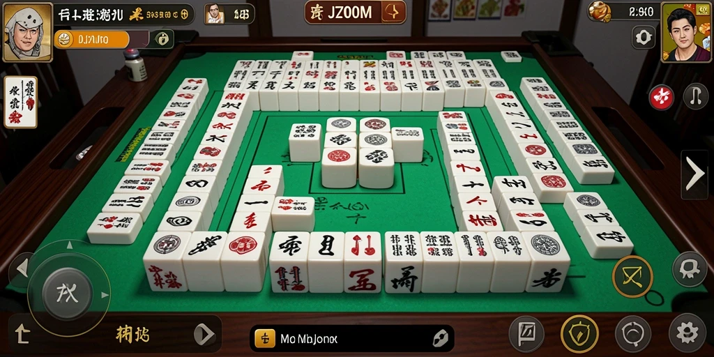 Tampilan screenshot utama J200M menampilkan gameplay seru Mahjong.