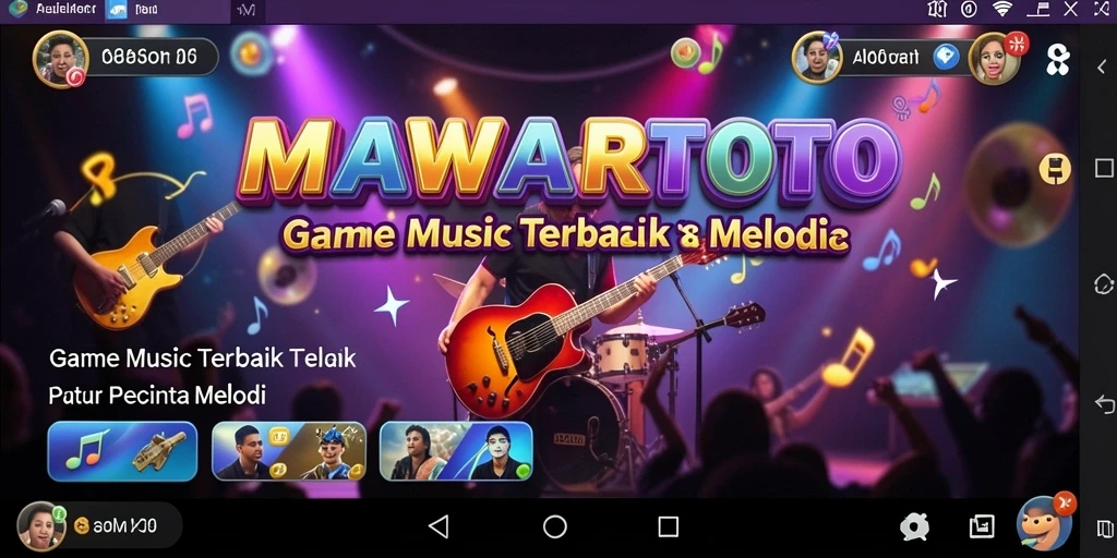 Tampilan gameplay menarik dari game musik MAWARTOTO.