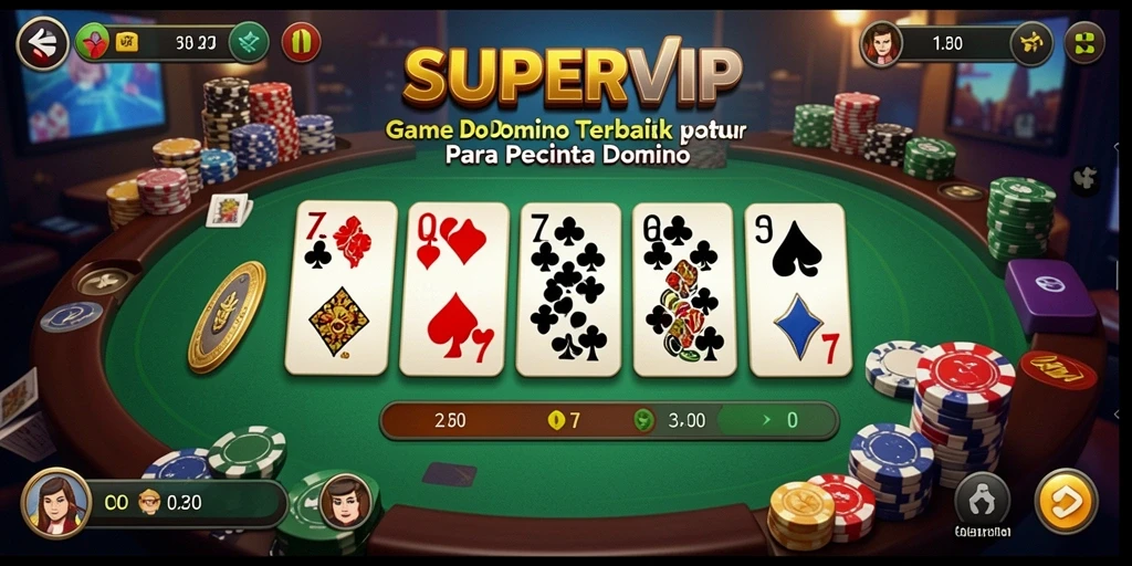 Screenshot gameplay <strong>SUPERVIP</strong> yang menunjukkan aksi seru permainan Domino.